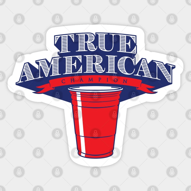 True American Champion (Variant) Sticker by huckblade